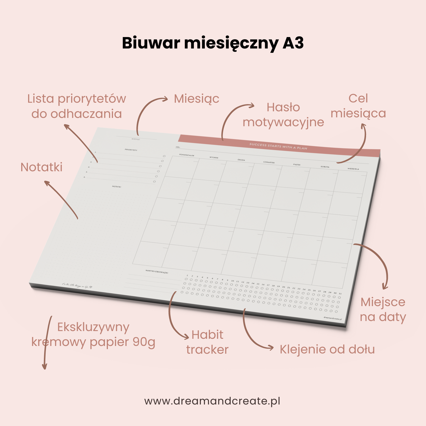biuwar miesięczny planer