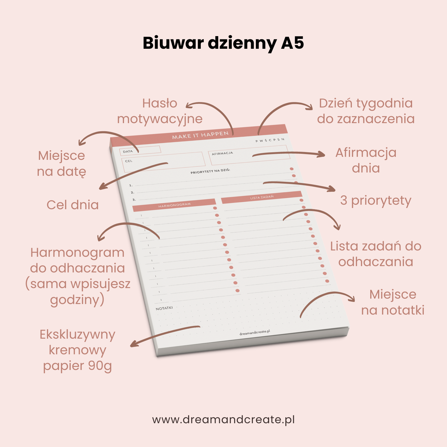 biuwar dzienny planer