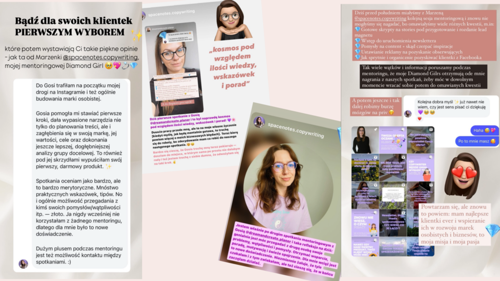 gosia karpińska biznes online instagram mentoring jak sprzedawać marka osobista
