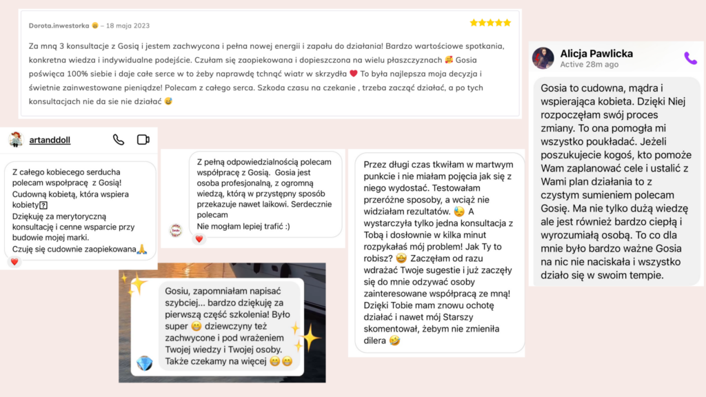 gosia karpińska biznes online instagram mentoring jak sprzedawać marka osobista