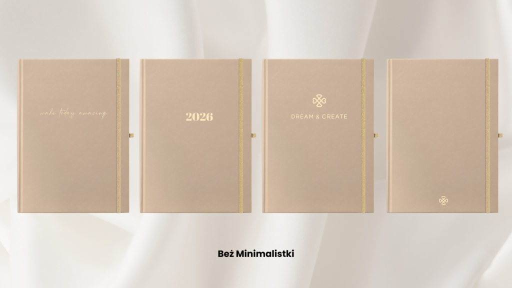 DREAM & CREATE planer 2026 dzienny tygodniowy beżowy