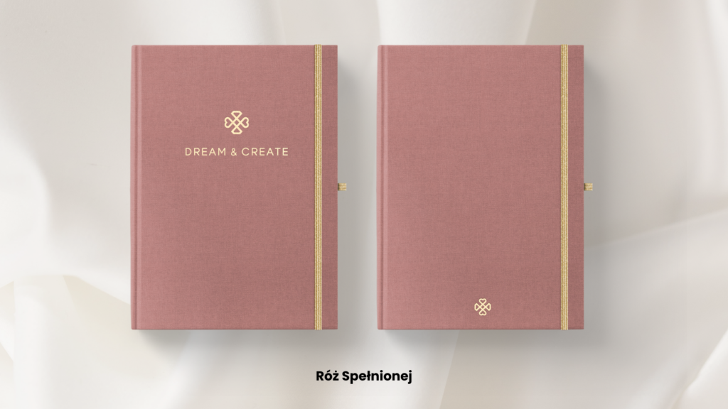 DREAM & CREATE planer 2026 dzienny tygodniowy brudny róż
