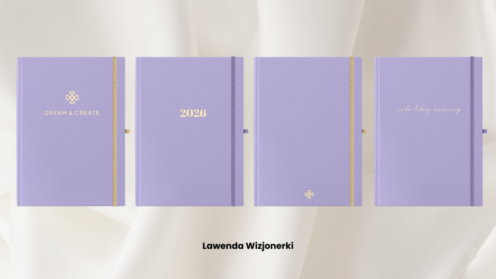 DREAM & CREATE planer 2026 dzienny tygodniowy lawenda fioletowy